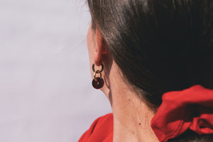 red gold hoops
