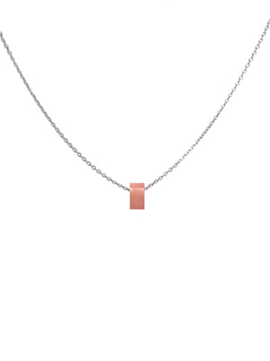 rose silver necklace